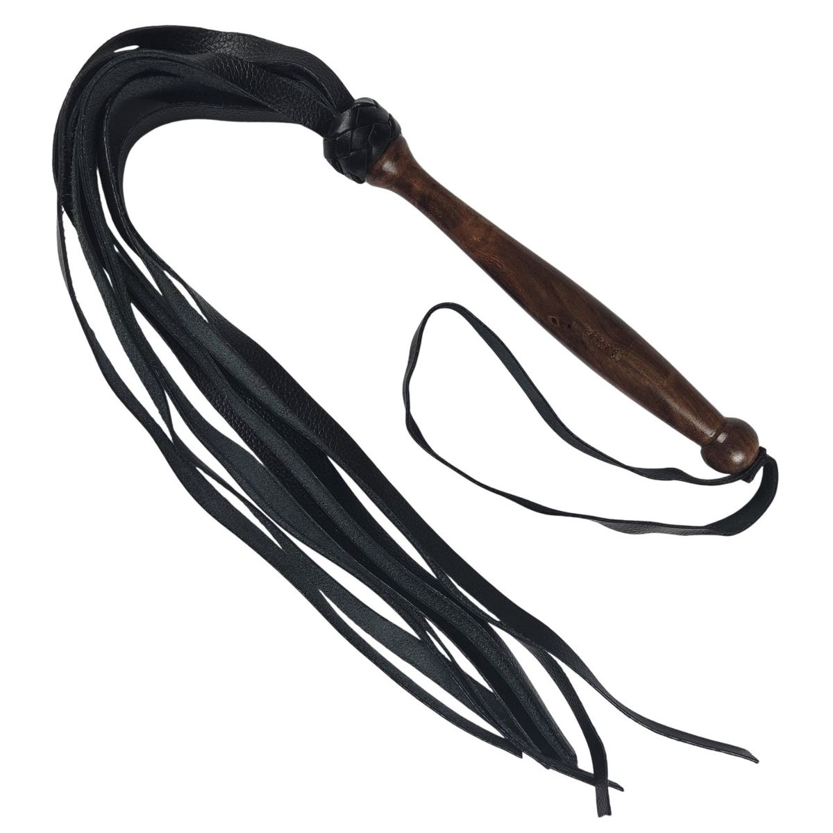 RaS - Flogger - Lærpisk med 9 haler og trehåndtak