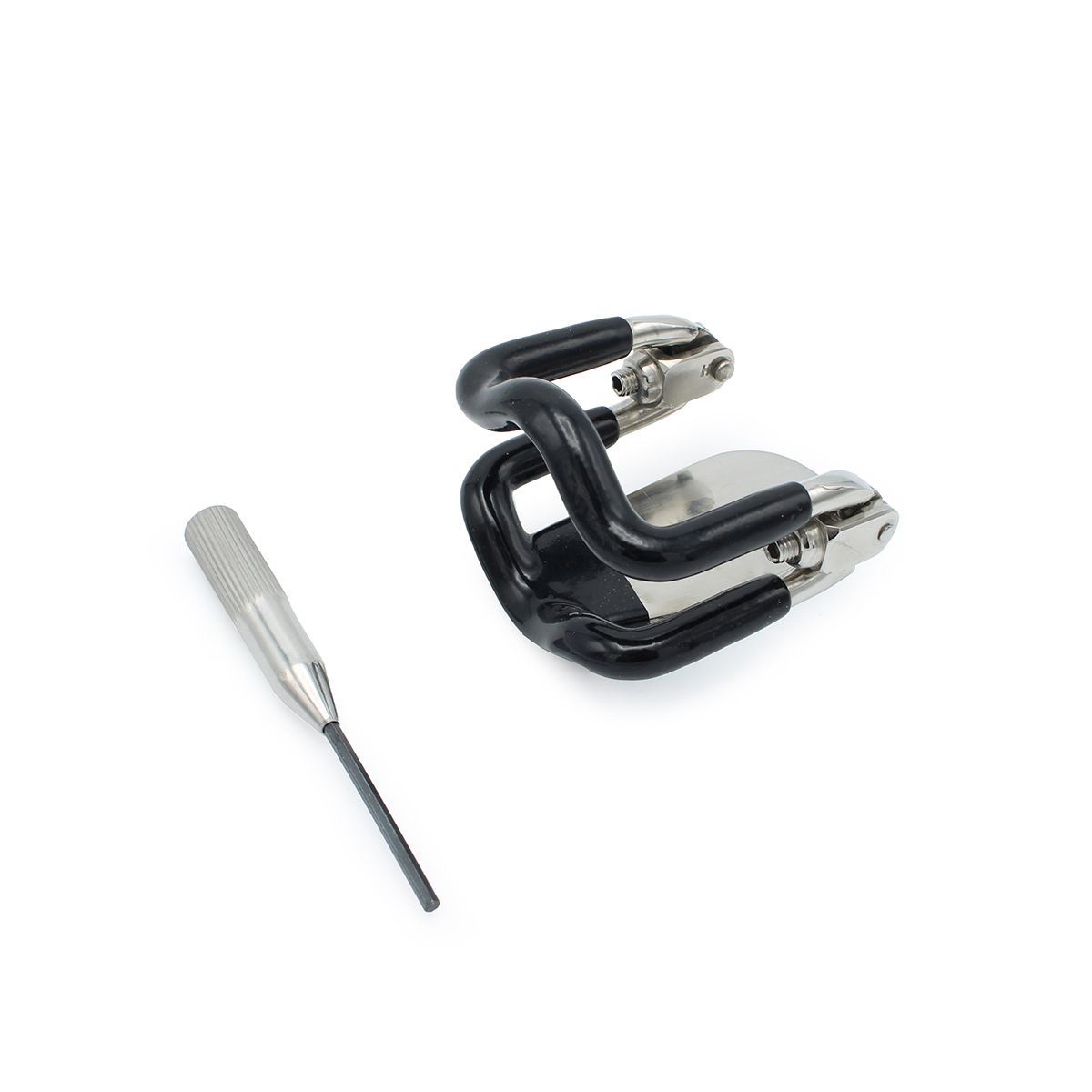 Kiotos - Steel Jaw Lock With Black Elastic Coating