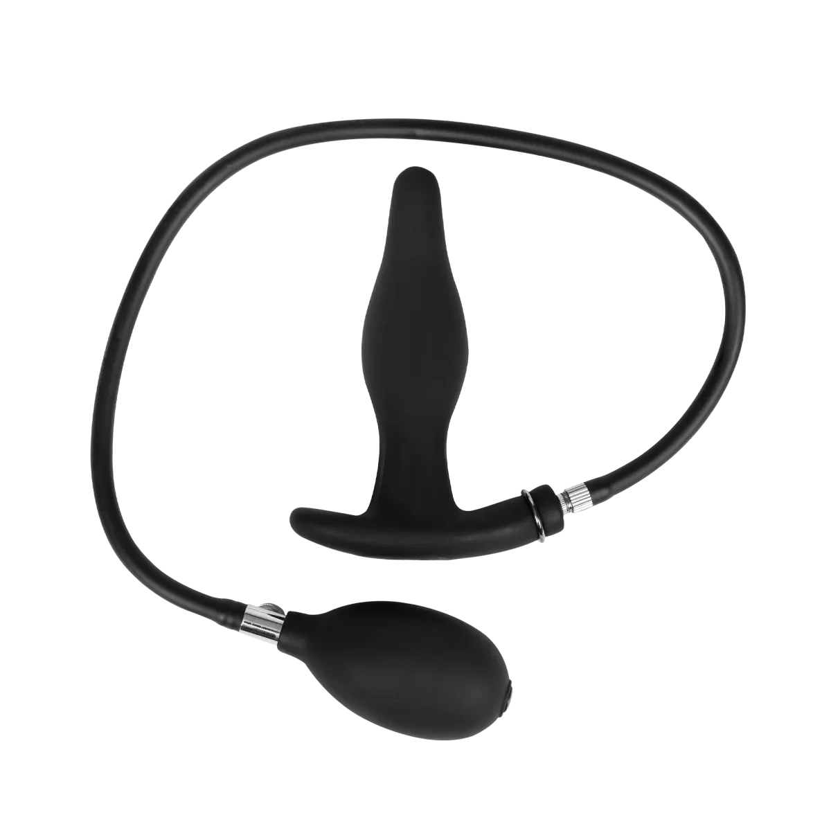 Rimba - E-Stim Anal Plug with Pump - Bi-Polar - Black