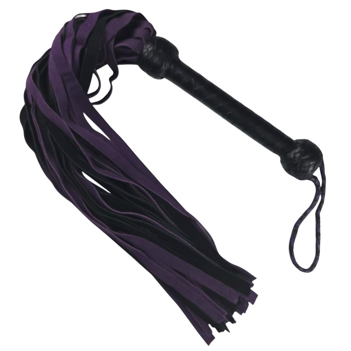RaS - Flogger - Lærpisk med 36 haler - Sort og Sort/Lilla